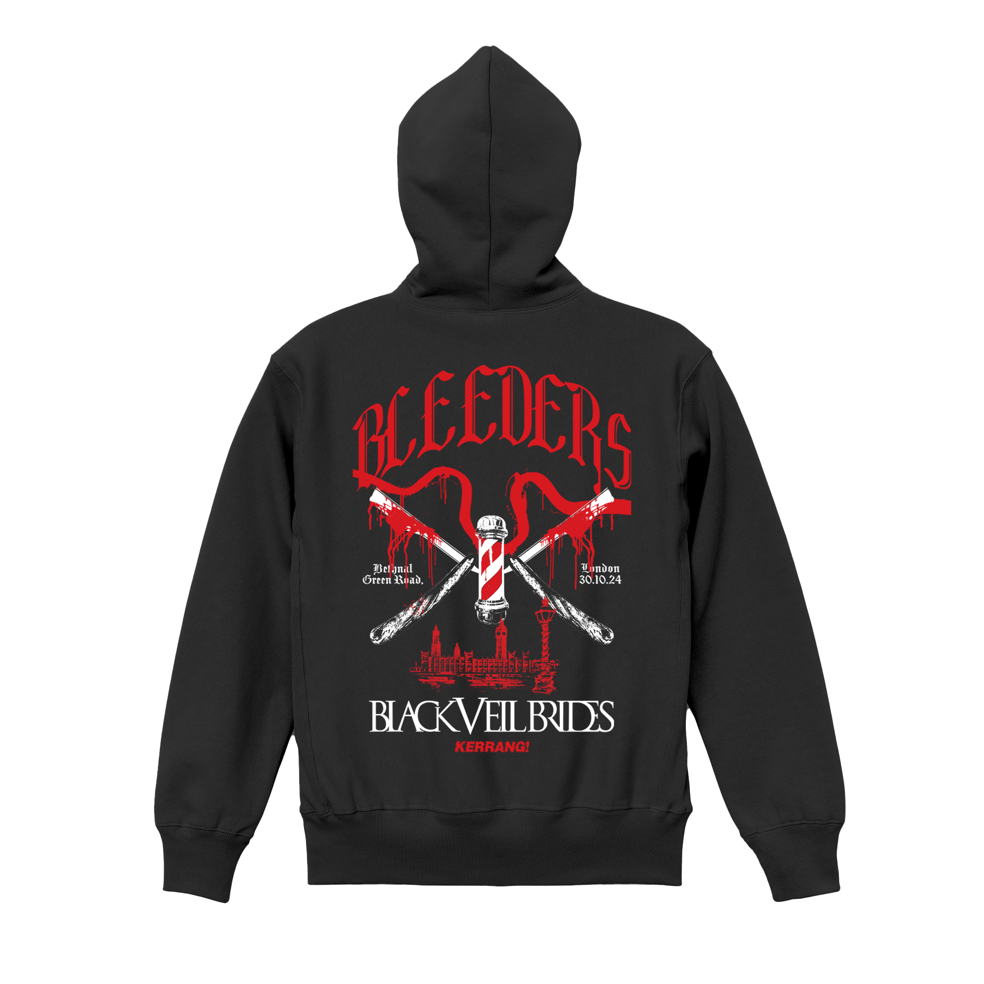 Black Veil Brides X Kerrang LONDON Hoodie Black KERRANG STORE