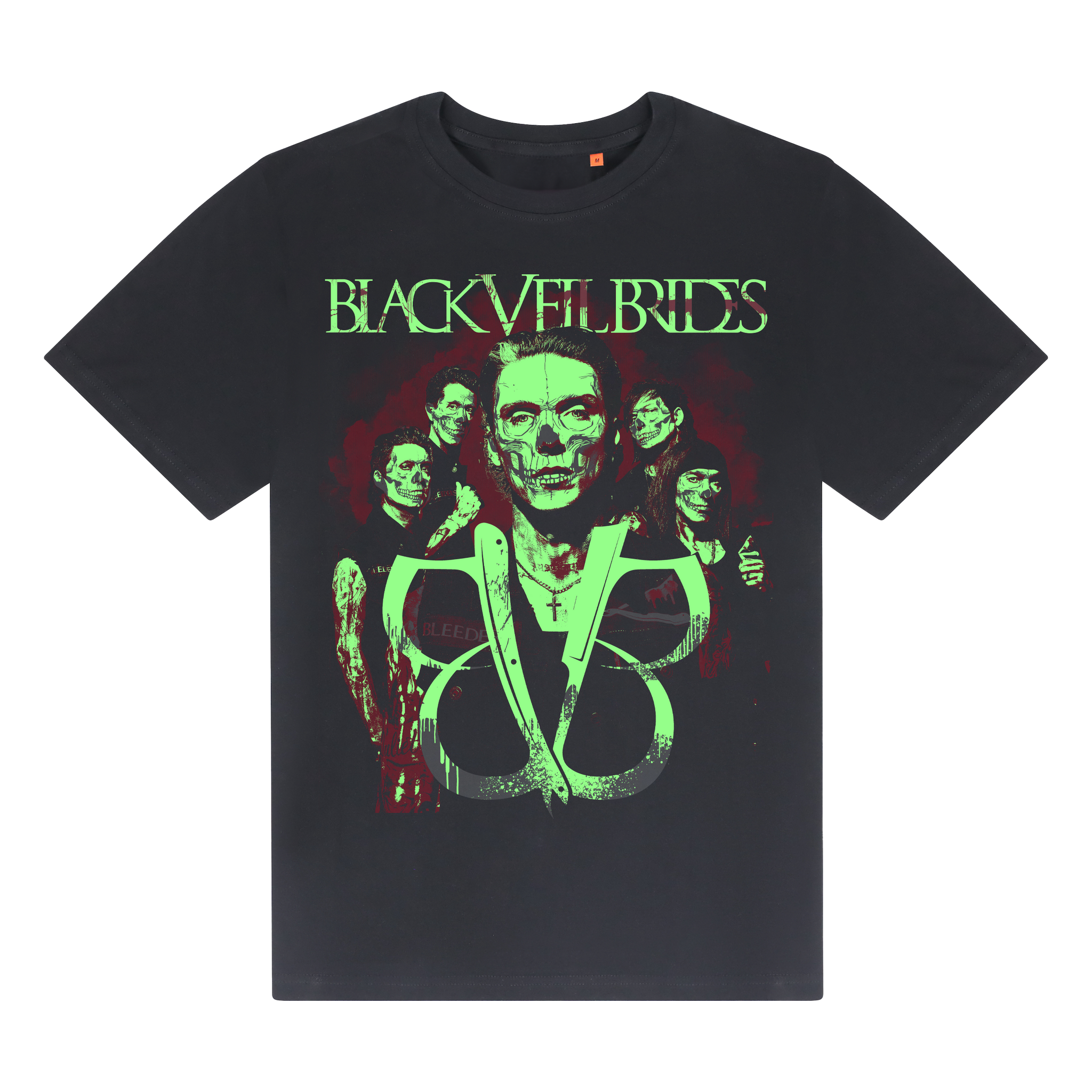 Black Veil Brides X Kerrang! GLOW IN DARK T-SHIRT- Black