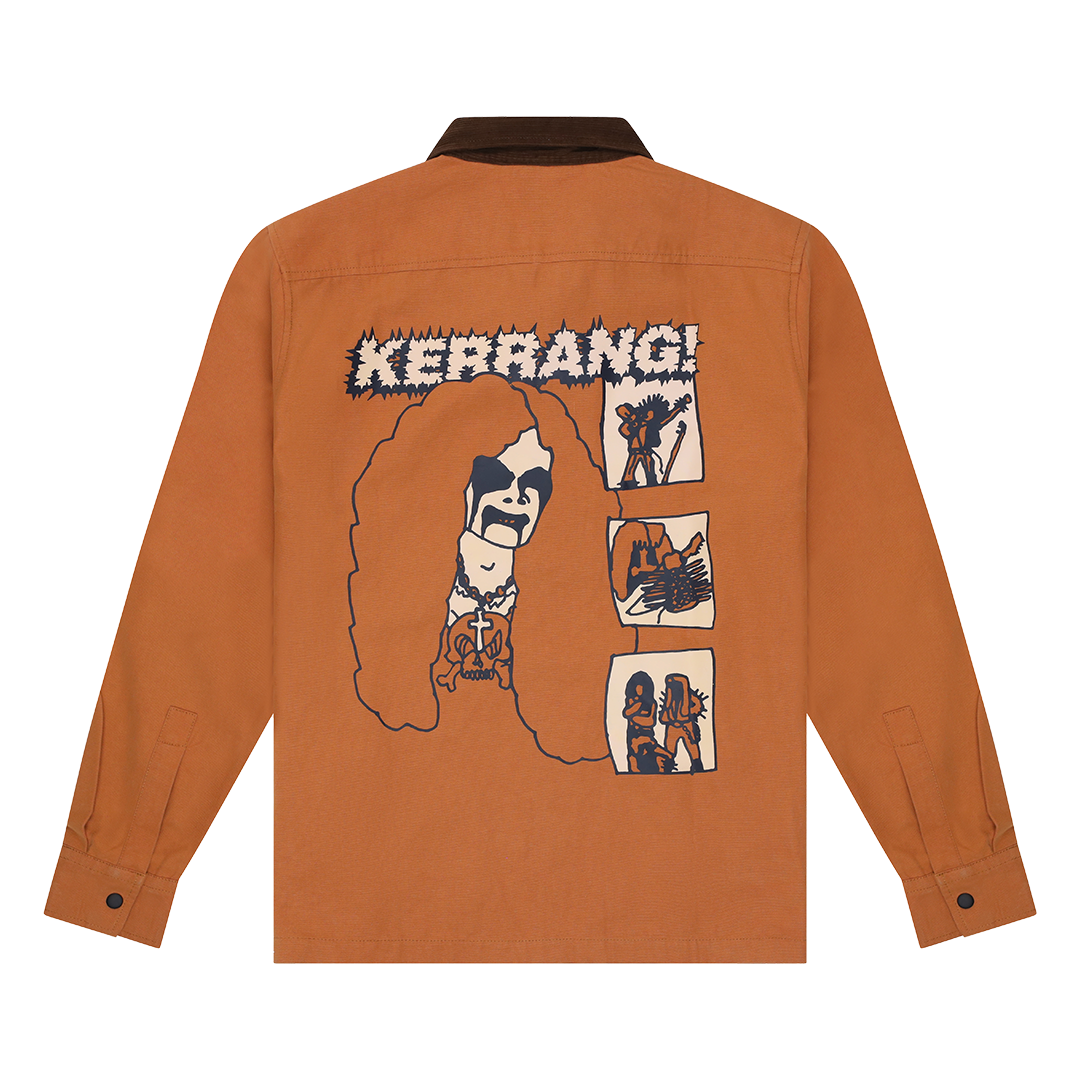 HAIR METAL WORK JACKET - TAN