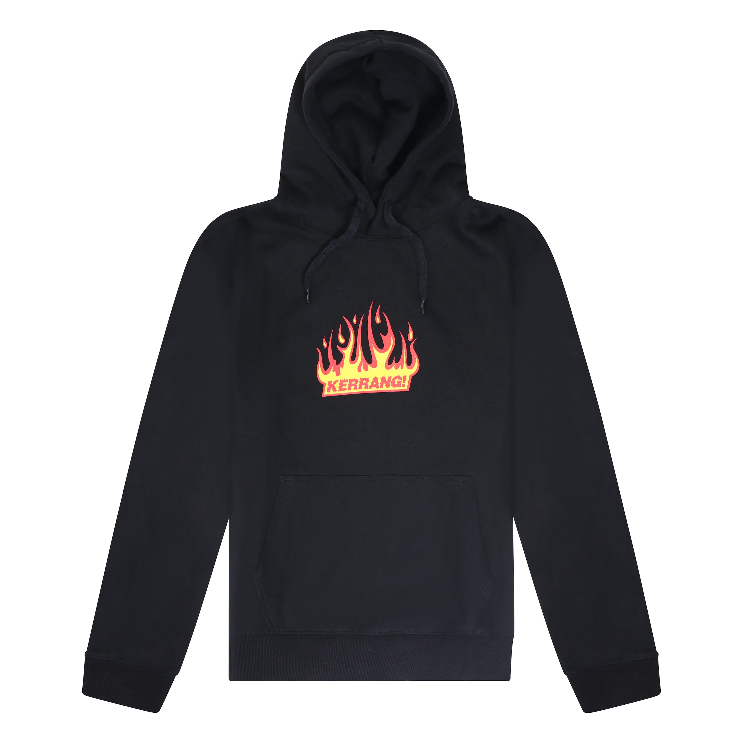 KERRANG FLAME HOODIE BLACK KERRANG STORE