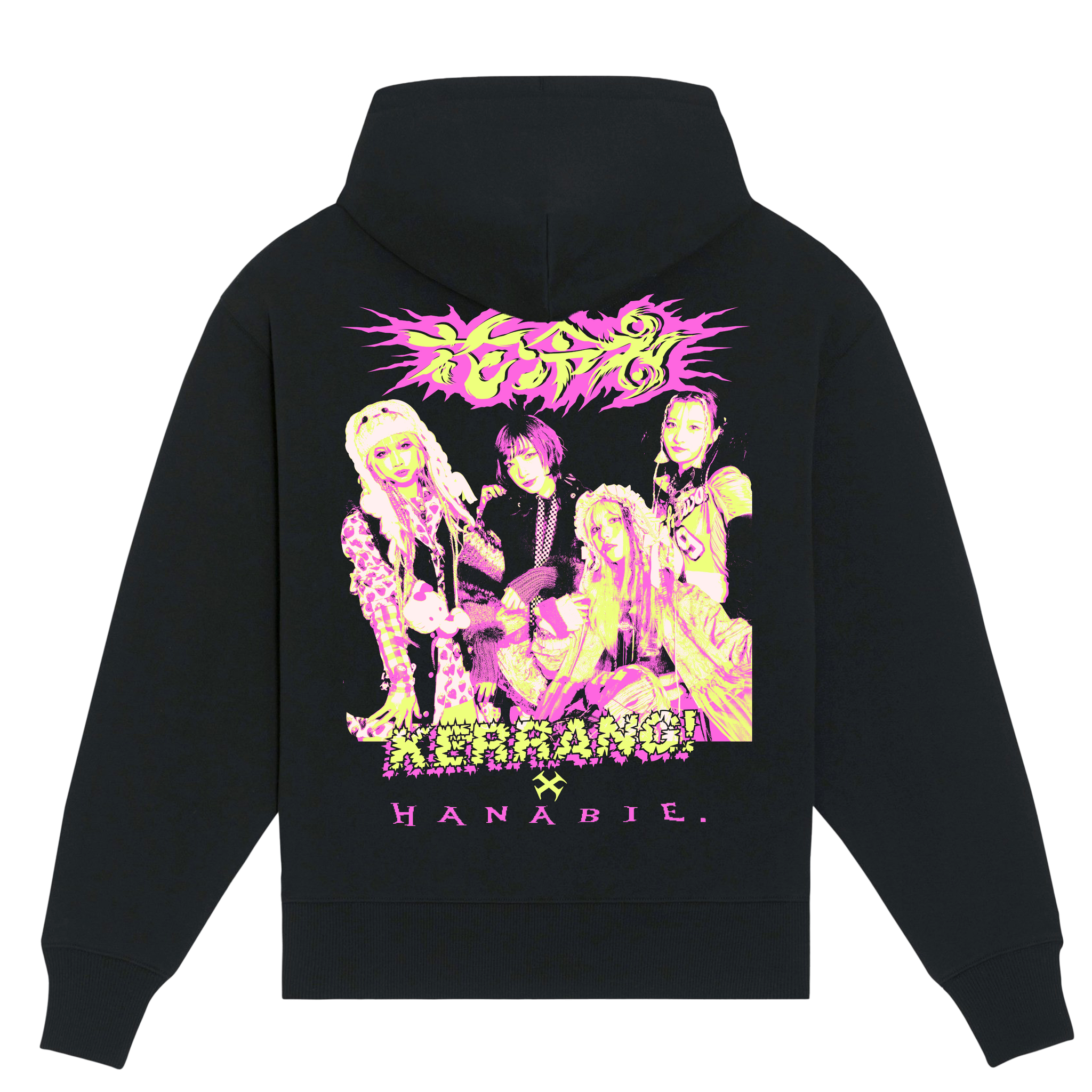 HANABIE. X Kerrang! Black Hoodie