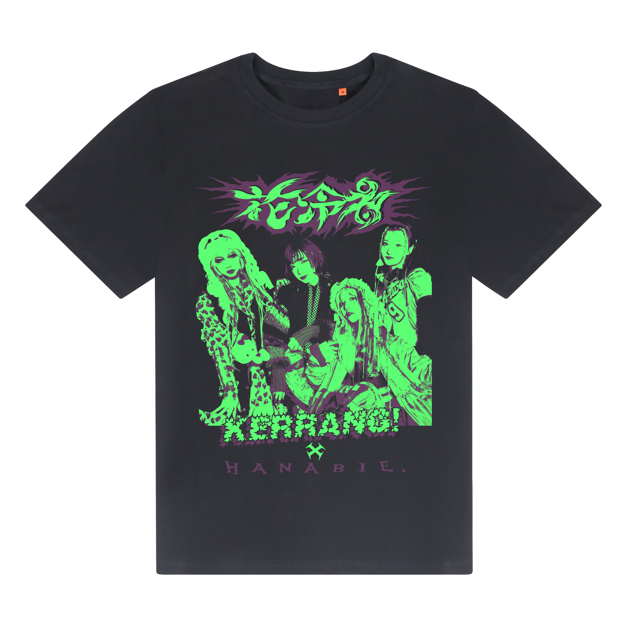 HANABIE. X Kerrang! Black Tee (GLOW IN THE DARK!)