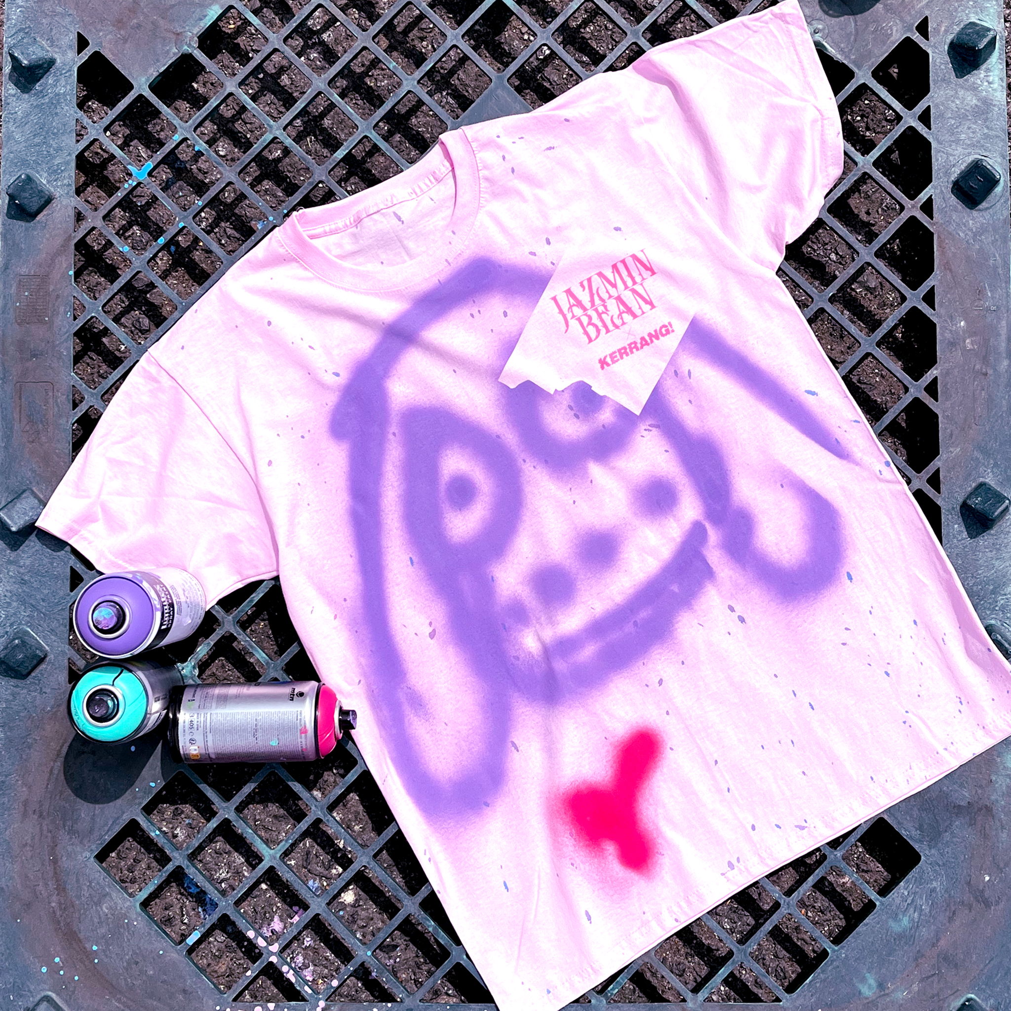 JAZMIN BEAN HAND PAINTED TEE - PINK