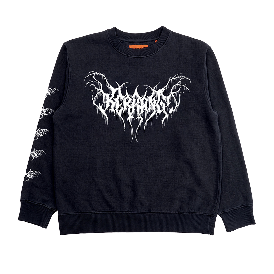 KERRANG! Black Metal logo - Black Crewneck